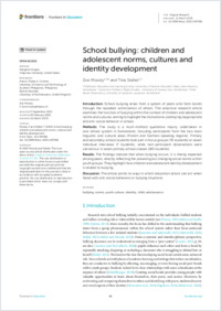 Moody_Stahel_2025_Frontiers_in_education_School_bullying_children_and_adolescent_norms_cultures_and_identity_development