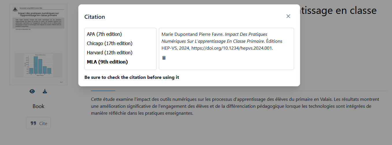 Citation feature Citation feature